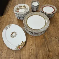 بشقاب پلو خوری و دیس خورشت خوری پیش دستی چینی نو