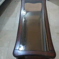 میز شیشه ای چوبی جلو مبلی|مبلمان خانگی و میز عسلی|اردبیل, |دیوار