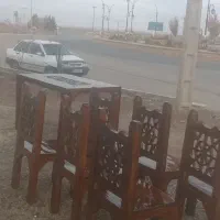 انواع مدل های میز نهار خوری چوب روس ضمانتی|میز و صندلی غذاخوری|میان جلگه, |دیوار