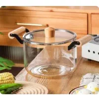 قابلمه پیرکس دسته چوبی