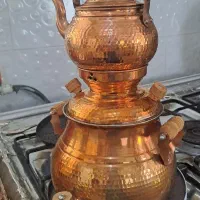 کتری قوری مسی نو. فقط دکور استفاده شده