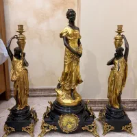 سه تیکه برنز فرانسه آنتیک بزرگ باهم