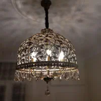 لوستر برنزی سبدی گنبدی