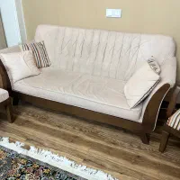 مبل راحتی دسته چوبی|مبلمان خانگی و میز عسلی|تهران, سلسبیل شمالی|دیوار