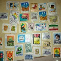 ۳۴ عدد تمبر کمیاب کلکسیونی|کلکسیون سکه، تمبر، اسکناس|بومهن, |دیوار