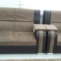 مبل هفت نفره کاملا سالم با میز چهار تا عسلی سالم|مبلمان خانگی و میز عسلی|چناران, |دیوار