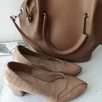ست کیف و کفش کرم برای خانمهای خوش سلیقه