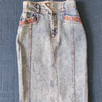 دامن  جین قد ۹۰ تا مچ پا شلوارک جین دامن کوتاه جین