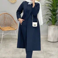 مانتو بلند(ست سه تیکه)