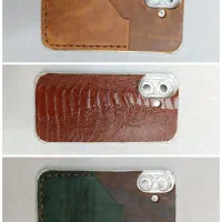 بک کاور چرم آیفون.اپل.بک کیس. چرم طبیعی.گوشی