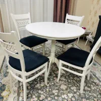 میز و صندلی ناهارخوری ۴ نفره چوب سفید