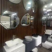 فروش ویژه روشویی کابینتی + آینه ساده و بک‌لایت