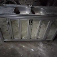 سینک ظرفشویی با میز آلومینیومی