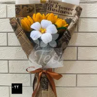 دسته گل مصنوعی پیپ پاکن مخملی