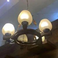 لوستر پنج شعله چوبی فروش فوری