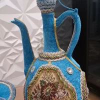 میزخاطره با سرویس سفالی روکش مخمل