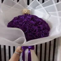دسته گل رز ربانی باکس و دسته گل پول (تحویل حضوری)