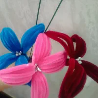 دسته گل روبانی و پیپ پاکن