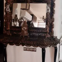 میزکنسول باساعت وشمعدان