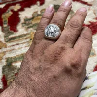 انگشتر نقره کاری کلکسیونی و فاخر رکاب دستساز