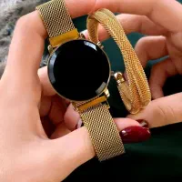ست ساعت و دستبند حصیری زنانه