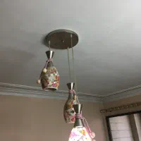 لوستر چراغ سقفی سه شعله ، کاملا سالم