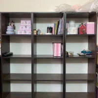 کتابخانه، میز کامپیوتر، ویترین چوبی