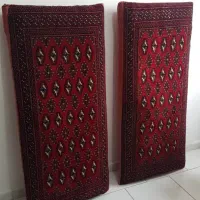 یک جفت پشتی دستباف ترکمن نو نو|پشتی|پرند, فاز ۶|دیوار