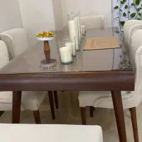 مبل راحتی ۸ نفره همراه میز ناهار خوری ۶ نفره|مبلمان خانگی و میز عسلی|تهران, شهرک چیتگر|دیوار