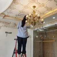 نقاشی ساختمان و پتینه کاری توسط نیرو خانم