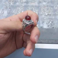 انگشتر نقره عقیق یمن دستساز