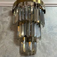دیوارکوب کریستالی شامپاینی