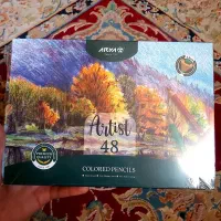 مدادرنگی ۴۸ رنگ آریا جعبه فلزی پلمپ