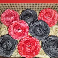 گل رز جاودان|گل مصنوعی|شهر بابک, |دیوار