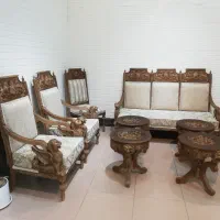 مبل استیل مدل سلطنتی 9نفره|مبلمان خانگی و میز عسلی|بستان آباد, |دیوار