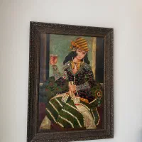 تابلو نقاشی سبک قاجاری رنگ روغن ۱۰۰در ۷۰