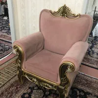 مبل نیم ست چوبی|مبلمان خانگی و میز عسلی|ری, دولت‌آباد|دیوار