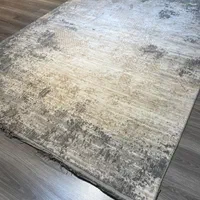 فرش کرم طلایی مدرن طوسی نسکافه ای