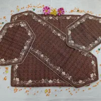 ست ترمه ی سرمه دوزی شده کاملا نو مناسب جهیزیه