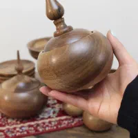 ظروف چوبی، قندان، میوه خوری، کاسه چوبی|ظروف سرو و پذیرایی|رشت, رشتیان|دیوار