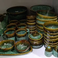 ست ظروف سرامیکی مدل شره ای