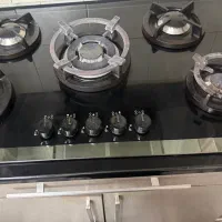 اجاق گاز صفحه‌ای ۵ شعله شیشه‌ای اخوان مدلv8