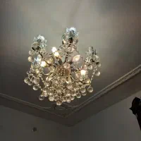 دو عدد لوستر کریستالی