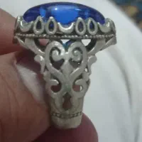 انگشتر نقره یاقوت لعل ابی|جواهرات|کارون, |دیوار