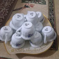 فنجان وجامیوه ای وتعدادی ظروف پلاستیکی