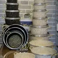 سرویس ۱۵پارچه قابلمه طرح چدنی کوشا