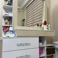 میز ارایشی چوبی سفید