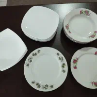 پیش دستی لومینارک اصل فرانسه و چینی گل سرخ ژاپن