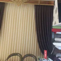 پرده حریر و مخمل طرح دار (حراج واقعی فقط ۳۷۰۰)|پرده، رانر، رومیزی|اصفهان, رزمندگان|دیوار