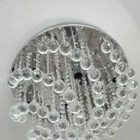 لوستر led کریستالی 50سانتی متری 8شعله چشمه نور